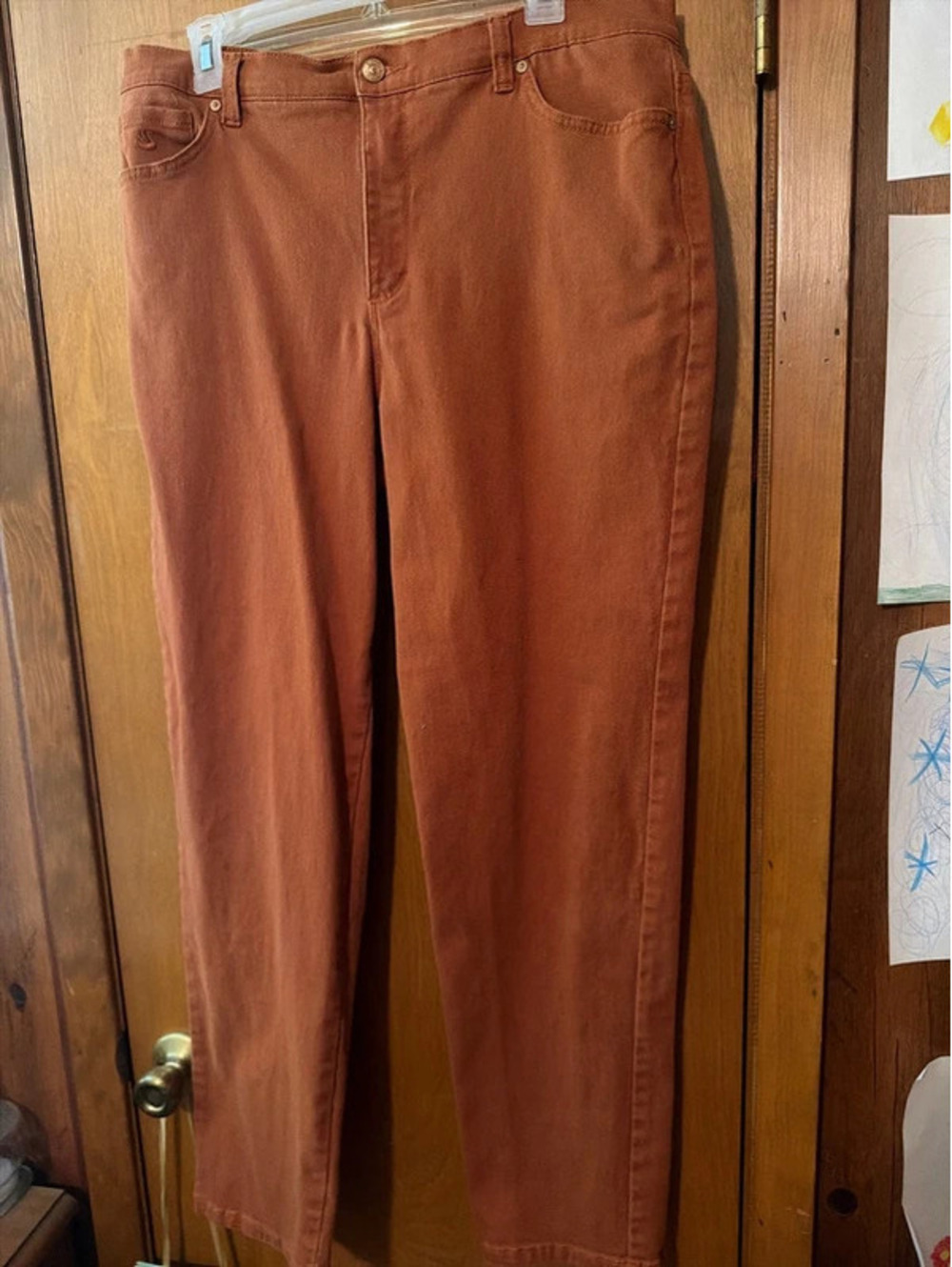 Gloria Vanderbilt Women’s Jeans Size 14 Rust Brown Cinnamon 5 Pocket Pants